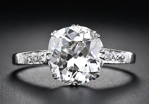 cushion cut diamond engagement ring