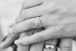 Engagement and wedding rings